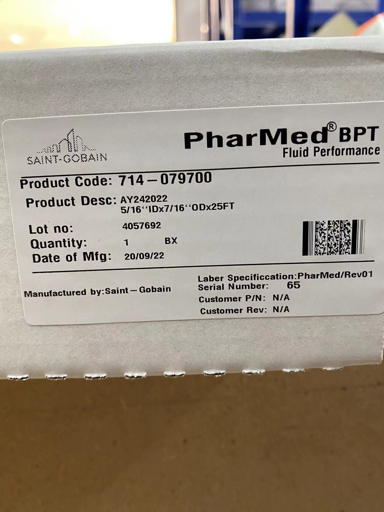 50m/100m /7.6m /Package Tygon Pharmed BPT Tube for Peristaltic Pump Cell Cultures Hose PharMed® BPT Tubing