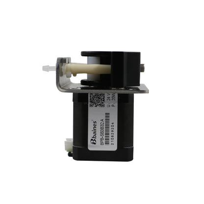  BPB stepper motor peristaltic pump 24V 20W vertical side view showing motor body and mounting bracket
