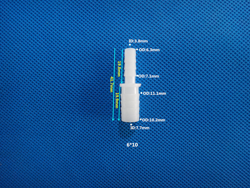Food Grade PP Straight Hose Barb Reducer - Plastic Fitting Connector, Food Safe Use
