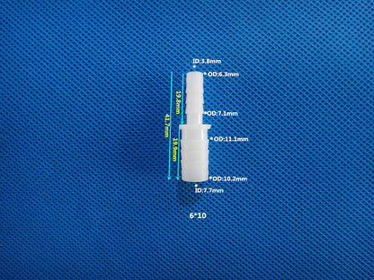 Food Grade PP Straight Hose Barb Reducer - Plastic Fitting Connector, Food Safe Use
