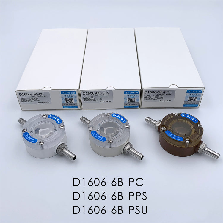 D1606 Constant Flow Pulse Dampenser for Peristaltic Pump Food Grade Pulsation Dampener Liquid Delivery