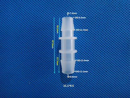 Plastic Reducer Barbed Connector with Dimensions - Straight Hose Barb Fitting Tube Reducer
