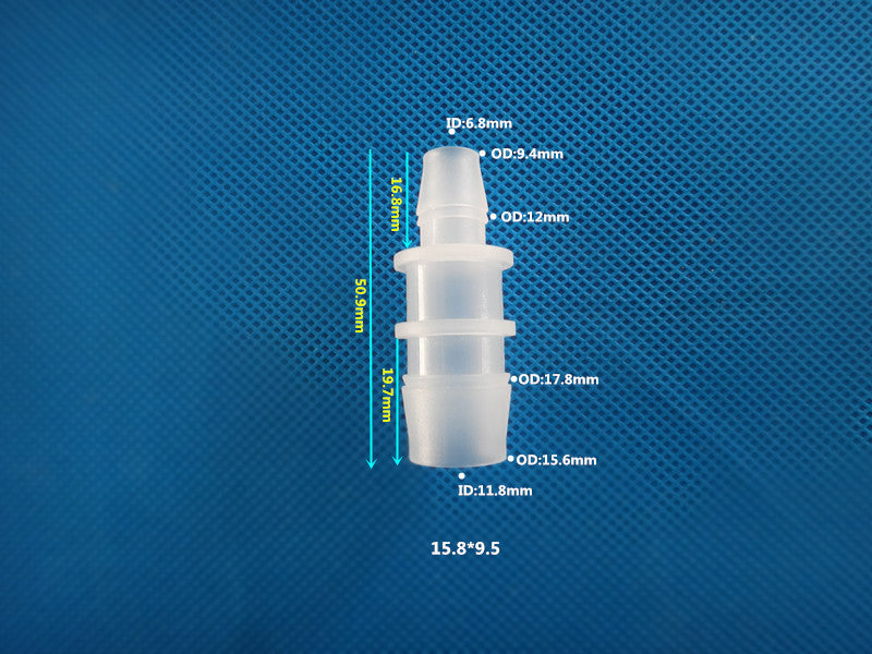 Plastic Reducer Barbed Connector Large Size - Straight Hose Fitting for High Flow Tubing
