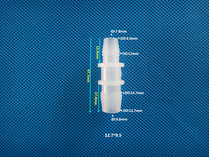 Plastic Straight Barbed Tube Reducer - Hose Fitting for Medical and Food Grade Applications
