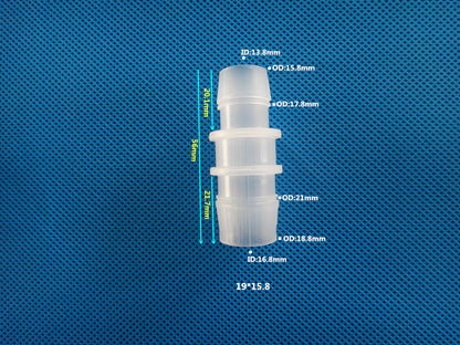 Plastic Straight Extra Large Hose Reducer - Barbed Tube Fitting for Industrial Water Lines
