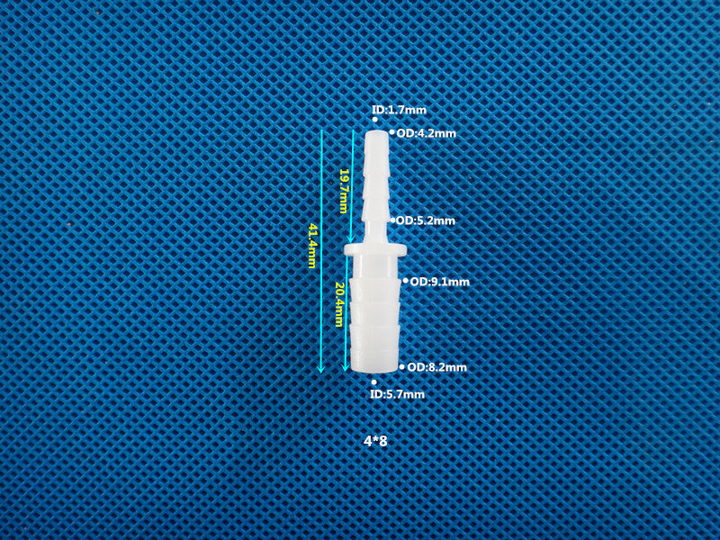 Plastic Straight Hose Reducer Barb Fitting - Food Grade Connector, Food Safe Application
