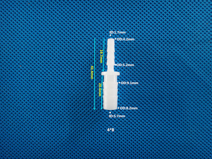 Plastic Straight Hose Reducer Barb Fitting - Food Grade Connector, Food Safe Application
