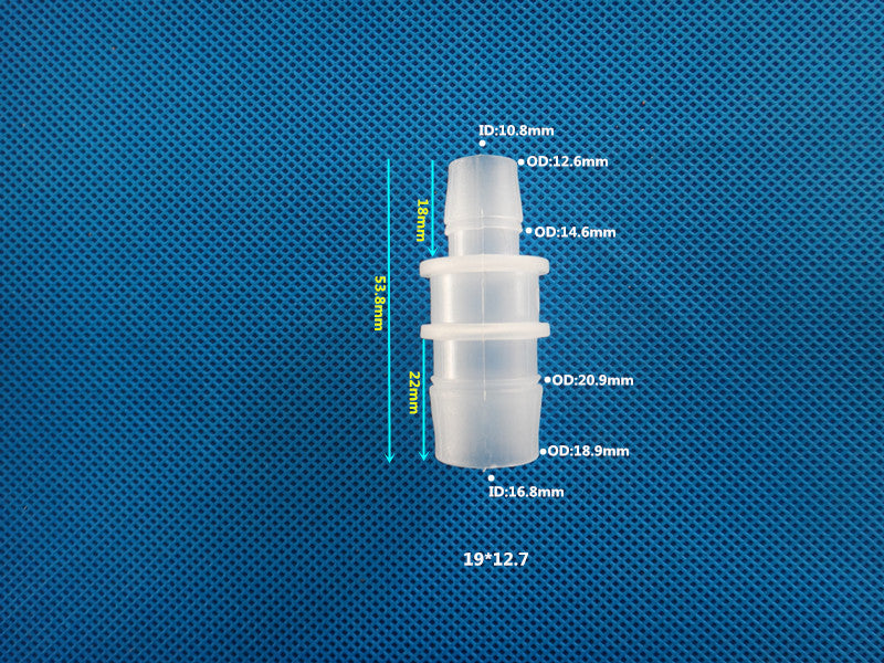 Plastic Straight Large Reducer Tube Coupler - Barbed Hose Fitting for Drainage Systems
