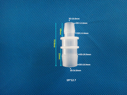 Plastic Straight Large Reducer Tube Coupler - Barbed Hose Fitting for Drainage Systems
