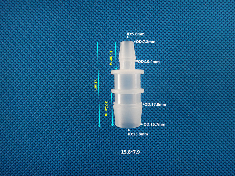 Plastic Straight Tube Barb Reducer - Hose Fitting for Cooling and Heating Systems
