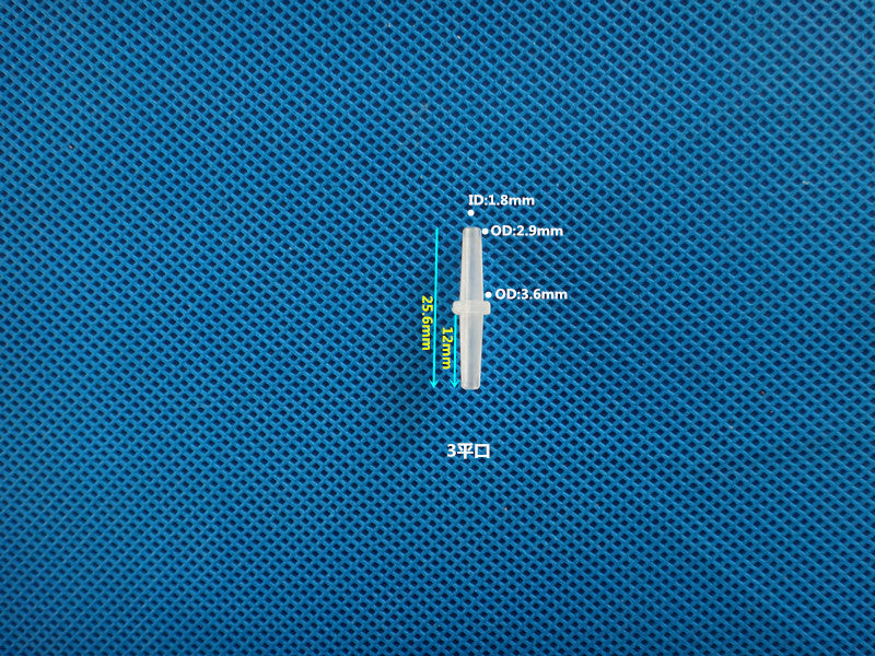 Plastic barb fitting for dental and ophthalmic equipment fluid lines
