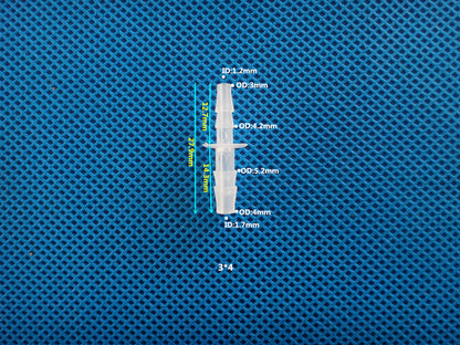 Straight Reducer Barb Fitting - Food Grade Plastic Hose Connector, Food Safe PP
