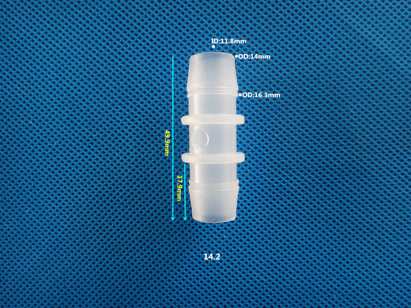 Straight barb fitting for food-grade flexible tubing applications
