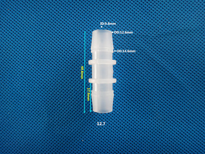 Miniature plastic tube connector for laboratory and research equipment
