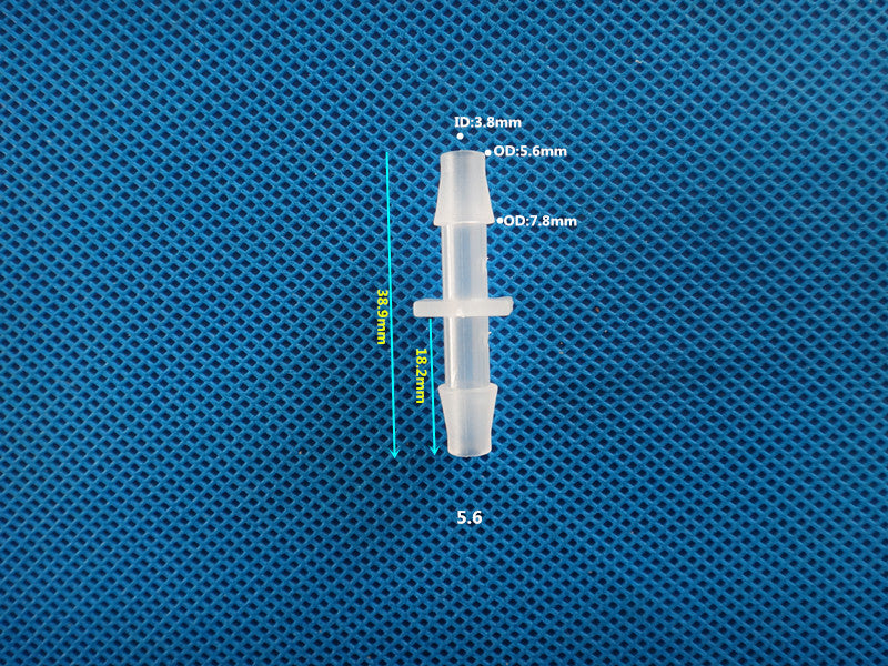Miniature straight tube connector for precision fluid control systems
